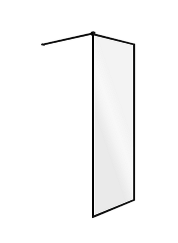 BESCO Toca kabina prysznicowa walk-in 110 cm przeźroczyste czarny TCB-110-190C