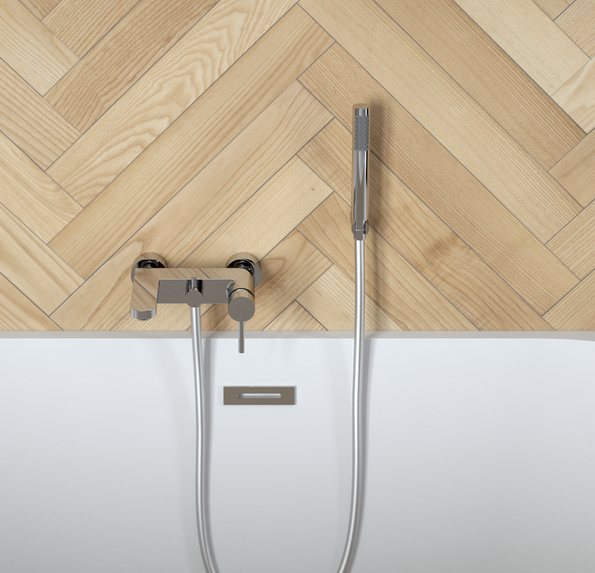 BESCO Decco bateria wanowa natynkowa z zestawem prysznicowym chrom BW-DS-CH