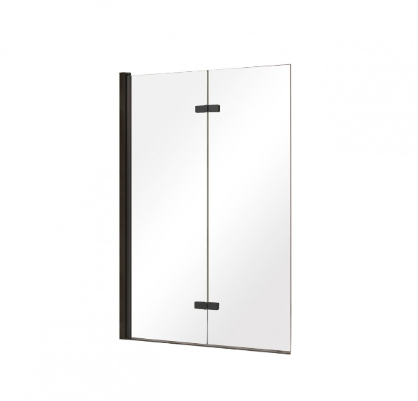 BESCO Lumix Black parawan nawannowy 2-skrzydłowy 100 cm czarny matowy PLB-2S