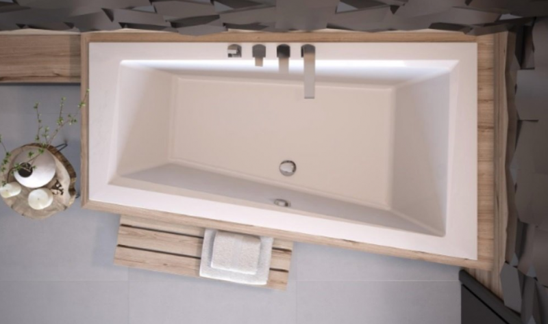 BESCO Intima Slim wanna asymetryczna prawa 160x90 akryl biały WAI-160-SPI