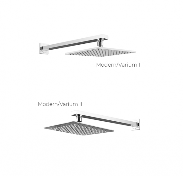 BESCO Modern II zestaw prysznicowy z baterią podtynkową i deszczownicą ultraslim chrom połysk BP-MVII-CH