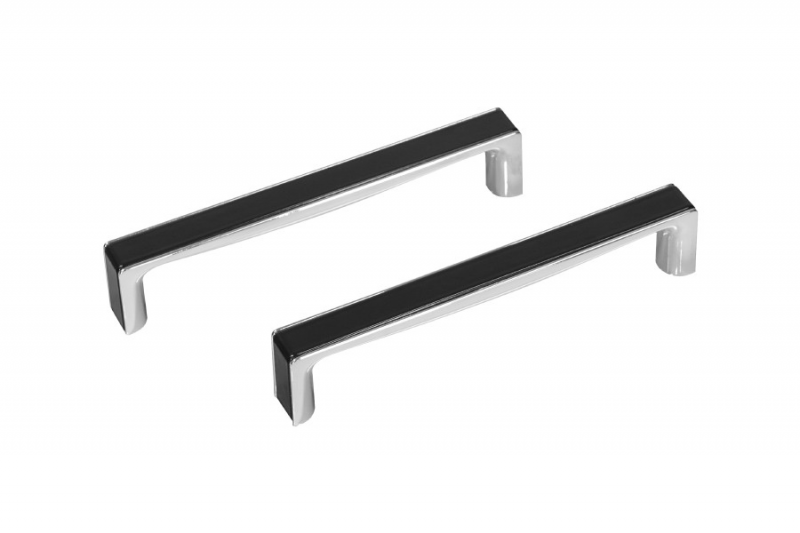 Besco Oxa uchwyt metalowy do wanny kwadratowy czarny OXA-B