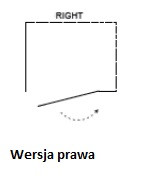 BESCO Pixa Kabina prostokątna 100x80 prawa drzwi otwierane chrom PPP-108-195-C