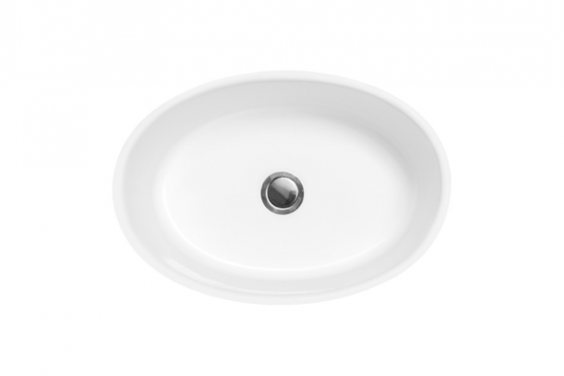 Besco Uniqa umywalka nablatowa złota 46x32 cm konglomerat Mineral DuraBe IllumeCoat metaliczny złoty UMD-U-NGZ