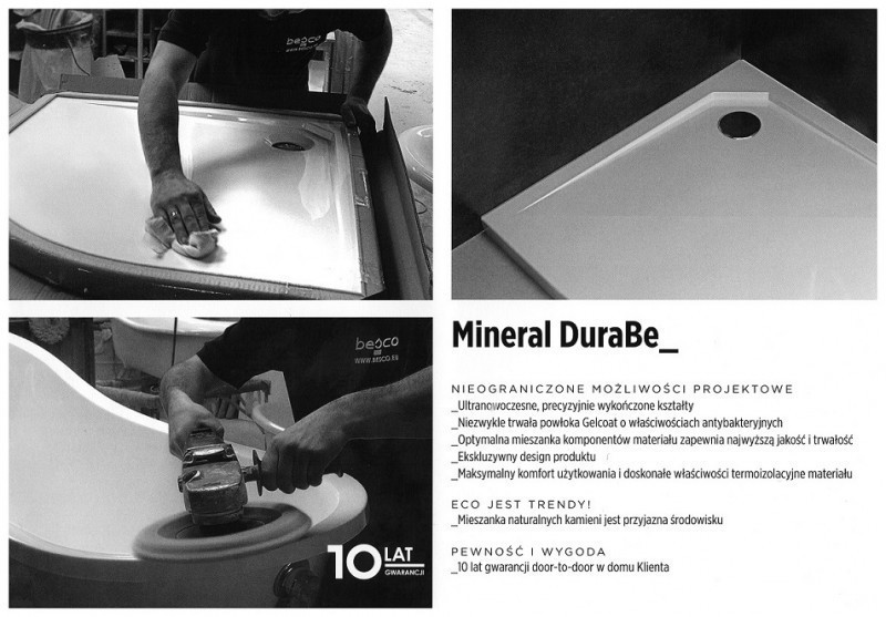 Besco Keya Glam wanna wolnostojąca 165x70 cm Mineral DuraBe grafitowa WMD-165-KG