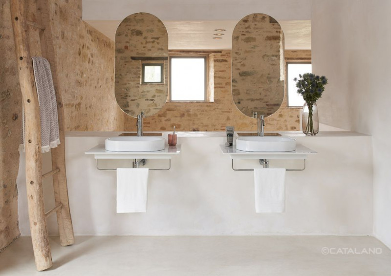 Catalano Horizon blat ceramiczny pod umywalkę 75x50 bez otworu na baterię Cataglaze biały połysk 1PC755000