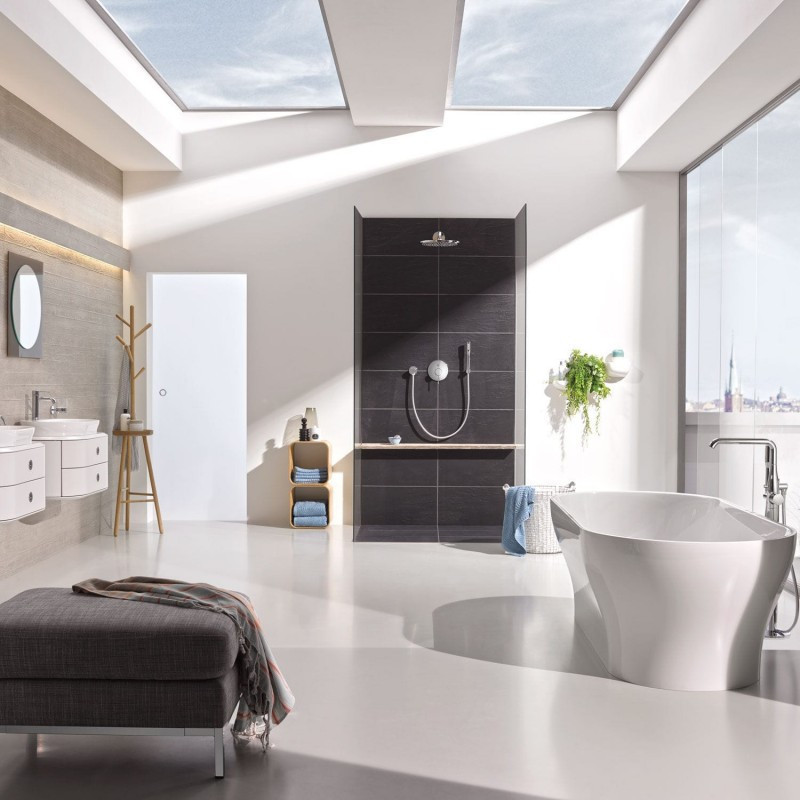 Grohe Essence New Smartbox zestaw podtynkowy kompletny z deszczownicą Hydroland Ultraslim 30x30 cm 24058001NAT09