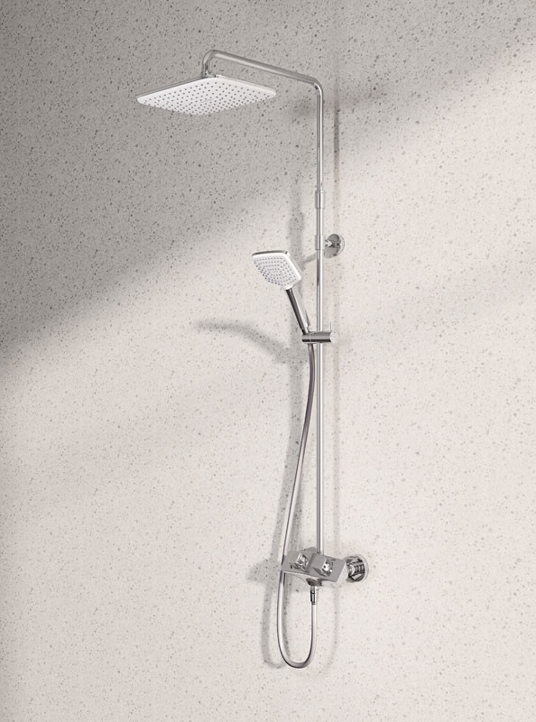 Kludi Cocpit Explorer system natryskowy z termostatem i deszczownicą chrom 8005005-00