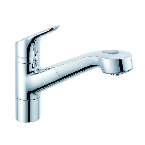 Kludi Objekta bateria kuchenna z obrotową wyciąganą wylewką chrom 325810575