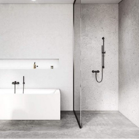 Kludi Nova Fonte zestaw prysznicowy 90 cm ze słuchawką  czarny matowy 2084039-15