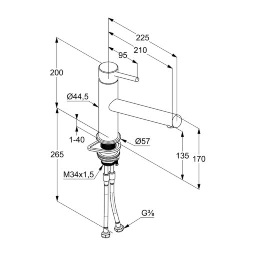 Kludi Steel bateria kuchenna z obrotową wylewką stal 44850F860