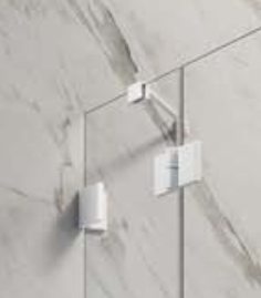 Radaway Essenza Pro White DWJ drzwi wnękowe otwierane 80 cm lewe biały przeźroczyste Easy Clean 10099080-04-01L