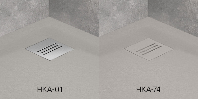 Radaway Kyntos F Stone brodzik prostokątny płaski 150x90 cm konglomerat efekt kamienia cemento HKF15090-74