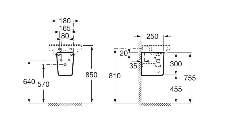 Roca Dama-N półpostument A337782000