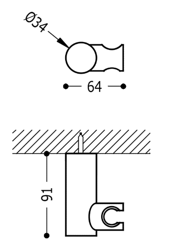 Tres regulowany uchwyt do słuchawki biały matowy 061.839.01.BM
