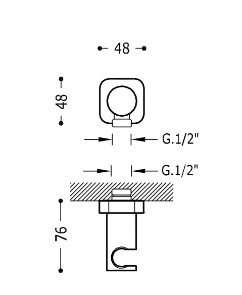 Tres uchwyt do słuchawki chrom 200.182.01