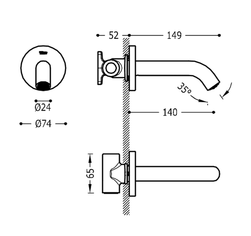 Tres wylewka wannowa 15cm perlator chrom 262.180.04
