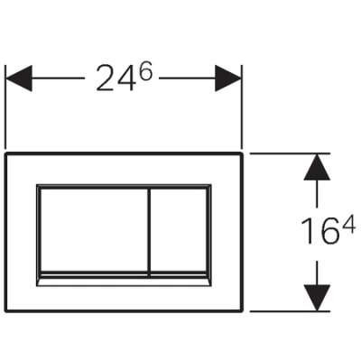 Geberit Sigma 30 przycisk do stelaża czarny matowy / czarny 115.883.16.1