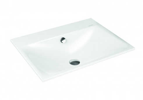 Kaldewei Silenio umywalka wpuszczana w blat bez otworu z przelewem 60x46 cm 3037 907706003001