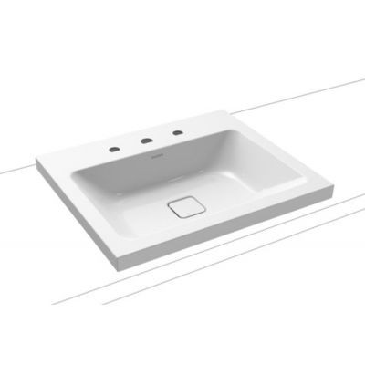 Kaldewei Cono umywalka nablatowa z otworami, bez przelewu 60x50 cm wys. rantu 40 mm 3083 901906033001