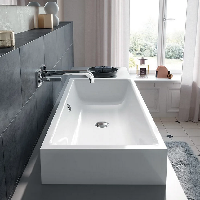 Kaldewei Puro umywalka nablatowa z przelewem 120x46 cm wys. rantu 120 mm 3158 907006013001