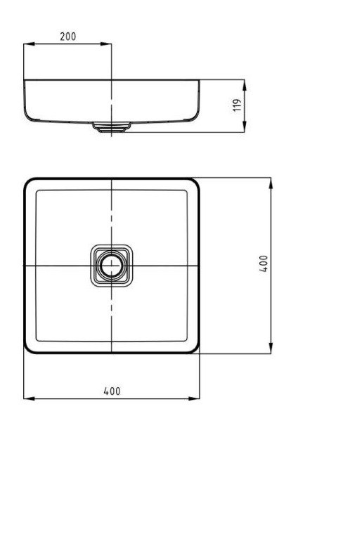Kaldewei Miena umywalka kwadratowa nablatowa 40x40 cm 3184 909506003001