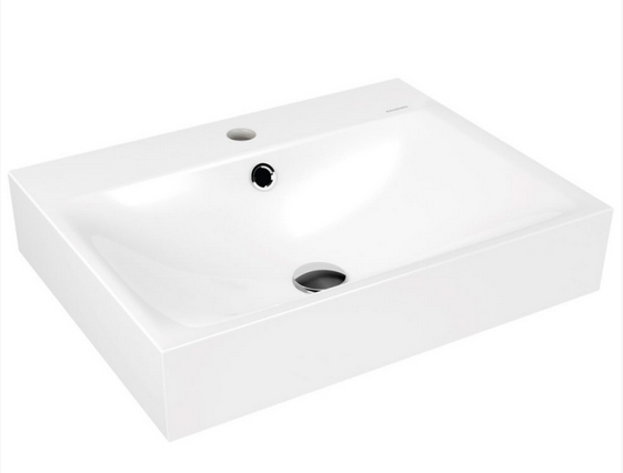 Kaldewei Silenio umywalka ścienna z otworem z przelewem 60x46 cm 3044 904306013001