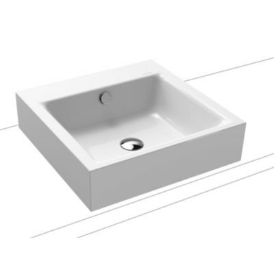 Kaldewei Puro umywalka nablatowa bez otworu z przelewem 46x46 cm wys. rantu 120 mm 3156 900606003001