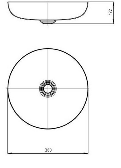 Kaldewei Miena umywalka okrągła nablatowa 28 cm 3181 909406003001