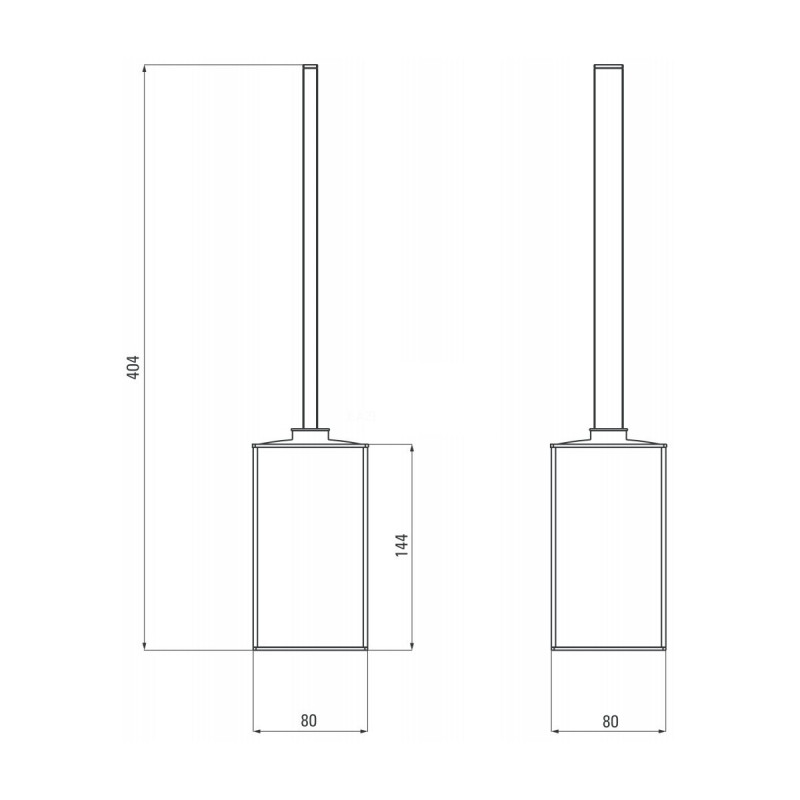 Deante Mokko Nero szczotka WC z pojemnikiem wolnostojąca czarny ADM_N712