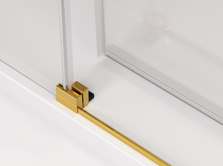 Sanswiss Cadura Gold Line CAW2 drzwi suwane Walk-In 110 cm lewe złoty przeźroczyste Aquaperle CAW2G1101207