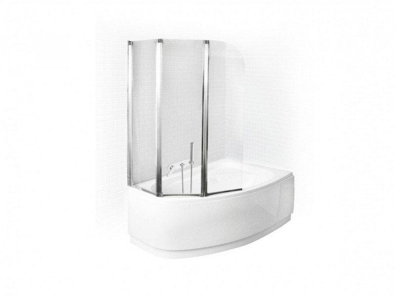 BESCO Ambition 3 parawan nawannowy 3-skrzydłowy składany 123 cm chrom PA-3S