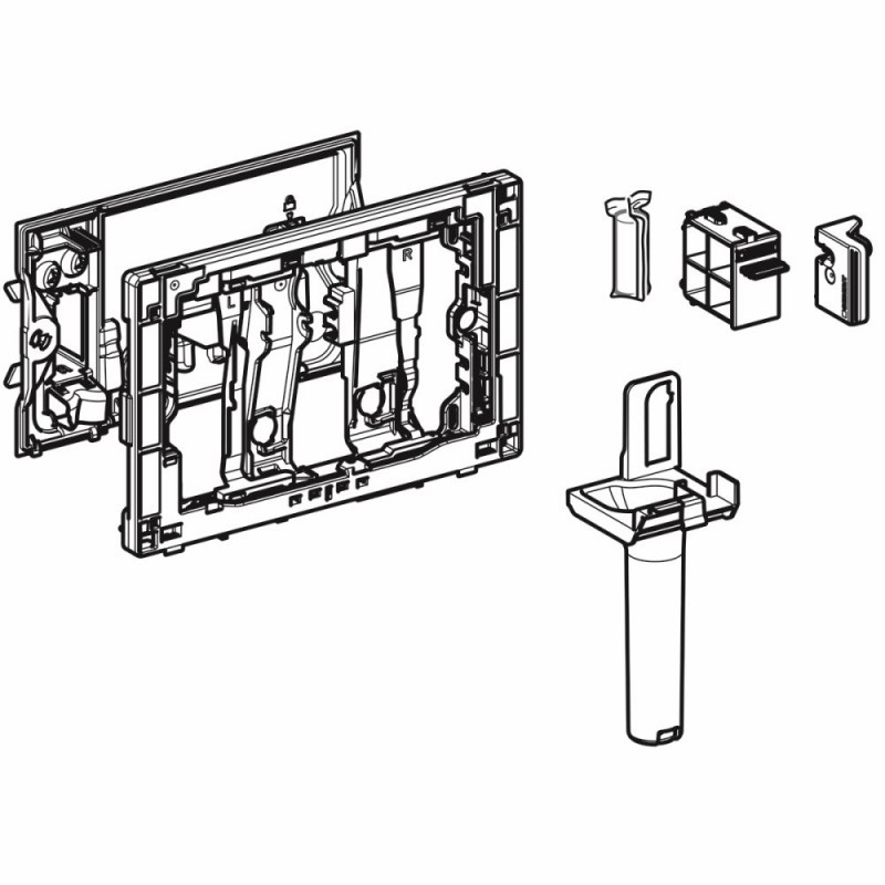 Geberit DuoFresh pojemnik na kostki higieniczne do spłuczek Sigma UP320 Szary antracytowy 115062BZ1