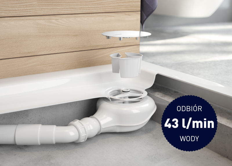 Deante Easy Clean syfon brodzikowy 90 czyszczony od góry NHC029C