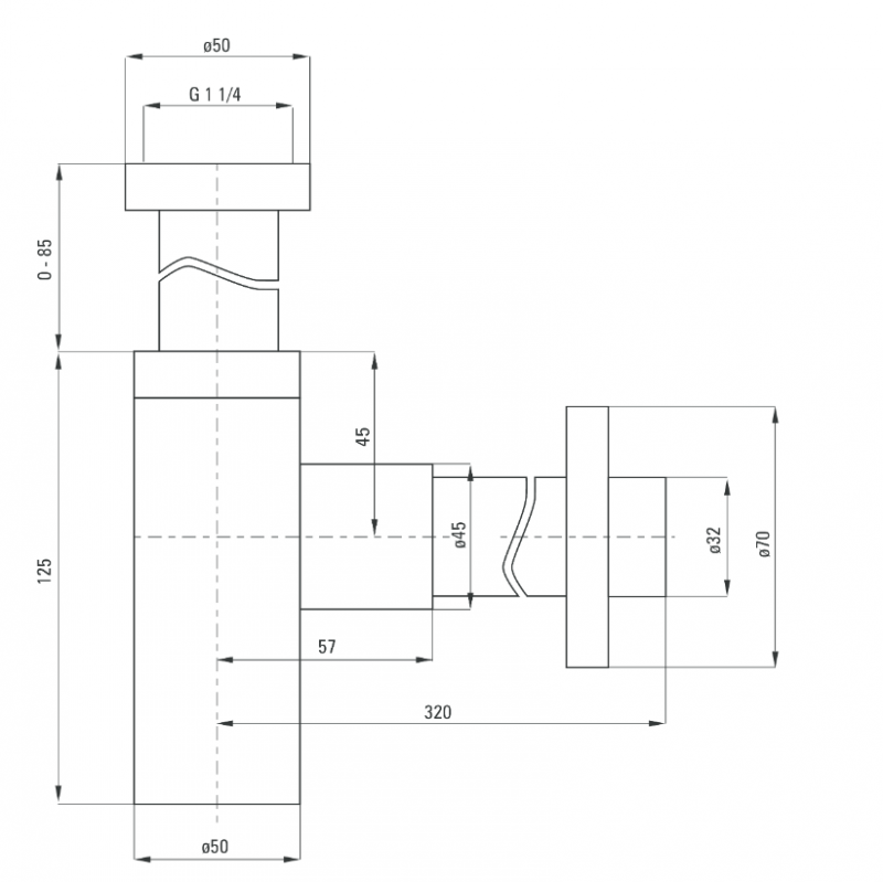 Deante syfon umywalkowy okrągły ozdobny biały NHCA31K