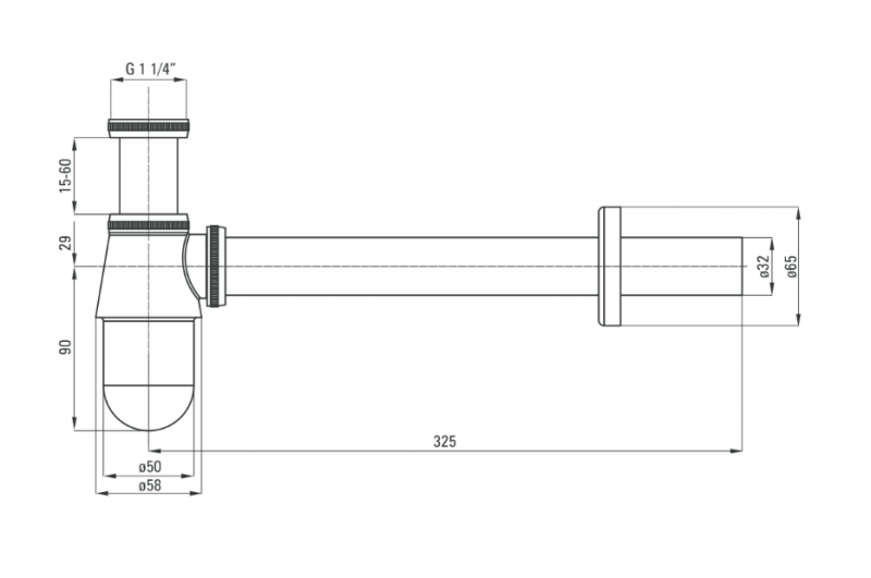 Deante syfon umywalkowy okrągły ozdobny chrom połysk NHC031I