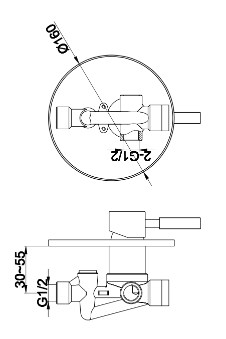Kohlman Roxin Black bateria prysznicowa podtynkowa czarny QW220RB