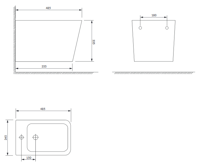 Omnires Fontana bidet wiszący FONTANABIBP