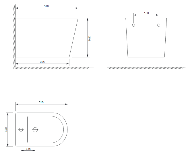 Omnires Tampa bidet wiszący TAMPABIBP