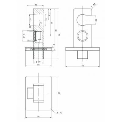 Deante Box Nero zestaw podtynkowy z termostatem i deszczownicą kompletny czarny BXYZNEAT