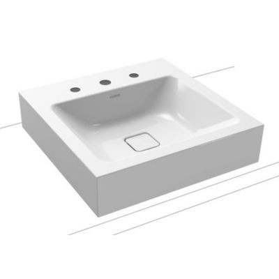 Kaldewei Cono umywalka nablatowa z otworami, bez przelewu 50x50 cm wys. rantu 40 mm 3077 908406033001