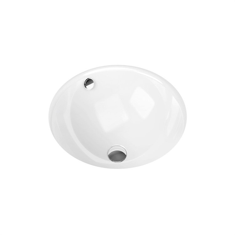 Kaldewei Classic umywalka okrągła podblatowa 42 cm z przelewem 3182 910006003001