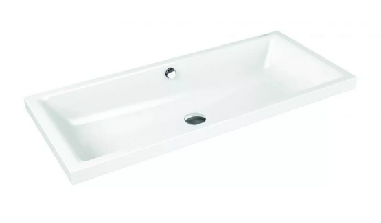 Kaldewei Puro S umywalka wpuszczana w blat z przelewem 90x38,5 cm wys. rantu 40mm 3174 909006003001