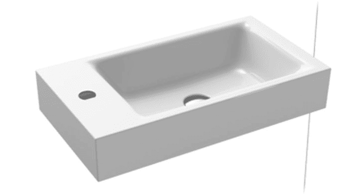 Kaldewei Puro umywalka wisząca z otworem , bez przelewu 55x30 cm lewa 3162 901206393001