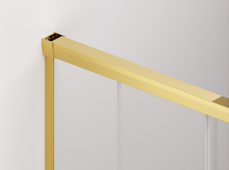 Sanswiss Cadura Gold Line CAW2 drzwi suwane Walk-In 150 cm prawe złoty przeźroczyste Aquaperle CAW2D1501207