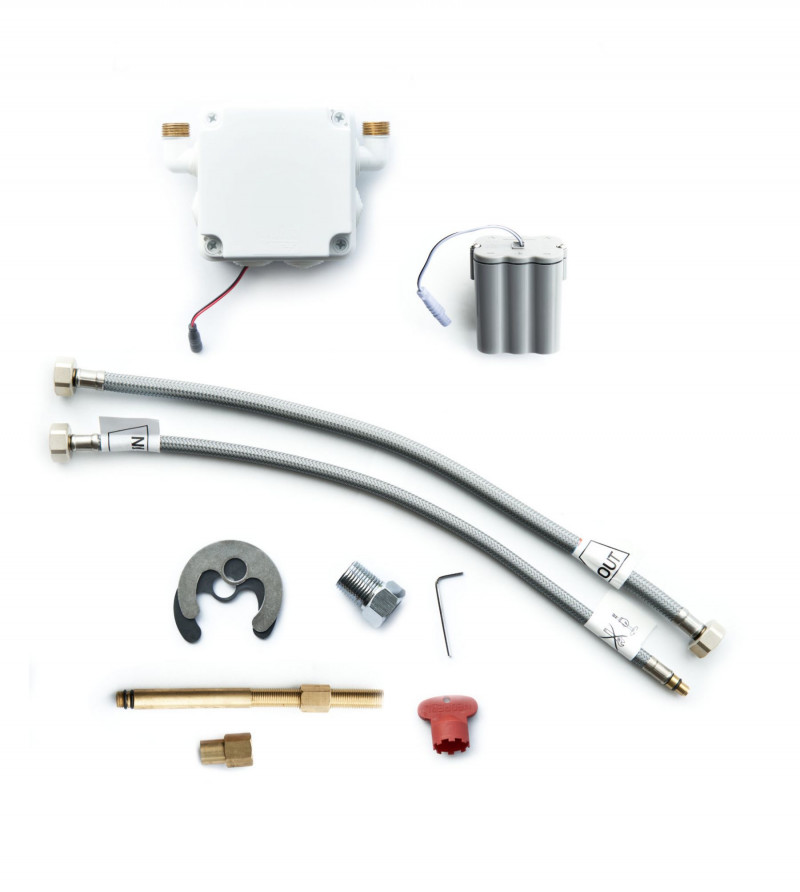 Deante Hiacynt bateria umywalkowa elektroniczna bezdotykowa zasilana baterią 1,5V chrom połysk BQH028R