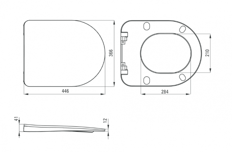 Deante Peonia deska slim wolnoopadająca antracyt CDEDSOZ