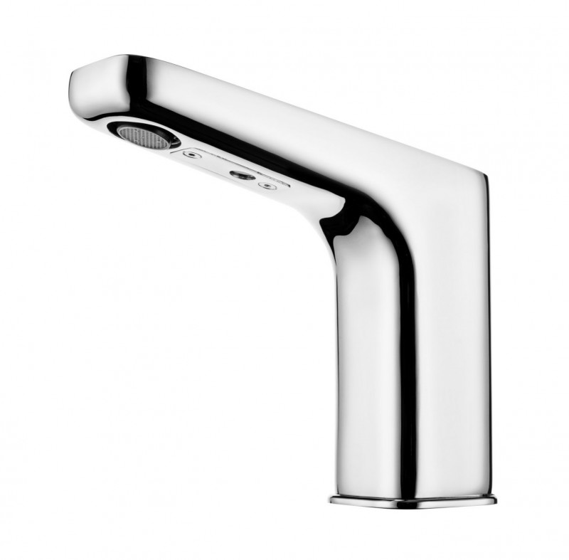 Deante Hiacynt bateria umywalkowa elektroniczna bezdotykowa zasilana baterią 1,5V chrom połysk BQH028R