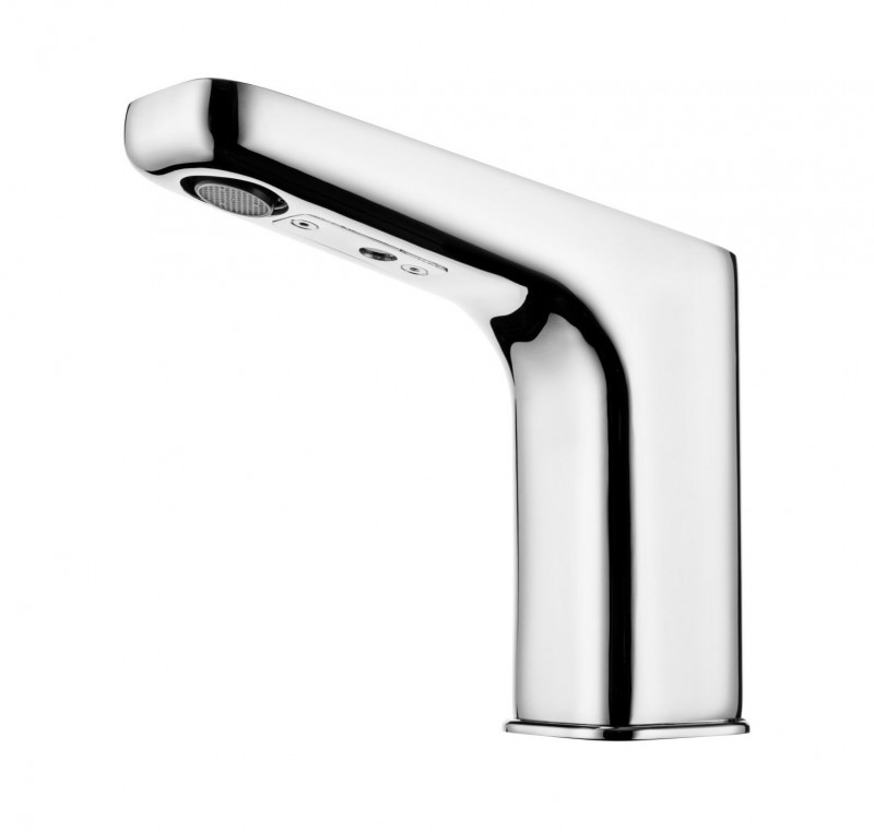 Deante Hiacynt bateria umywalkowa elektroniczna bezdotykowa zasilana z sieci 230/6V chrom połysk BQH028V