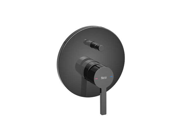 Roca Naia Black bateria podtynkowa dwudrożna czarny tytanowy A5A0B96CN0